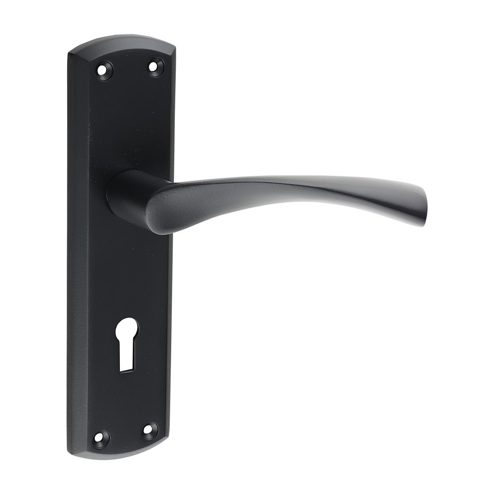 TIMCO Zeta Lock Handles - Matt Black 175 x 45mm (2 Pack)
