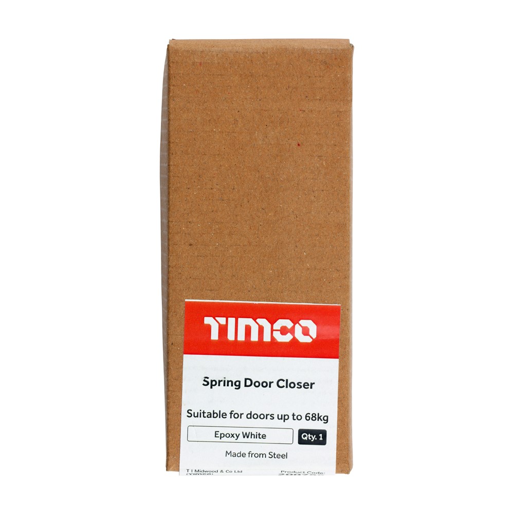 TIMCO Spring Door Closer Epoxy Coated White (1)