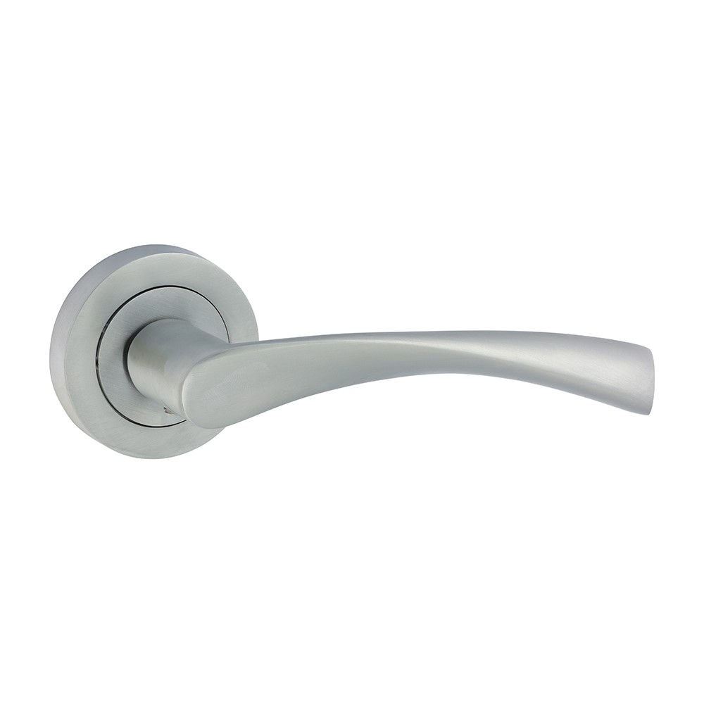 TIMCO Edleston Lever On Rose Handles - Satin Chrome 51mm (2 Pack)