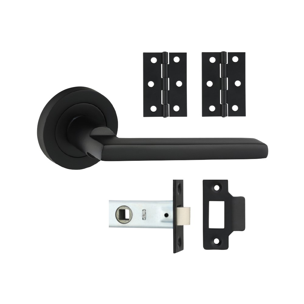 TIMCO Radmore Lever On Rose Door Pack - Matt Black Mixed