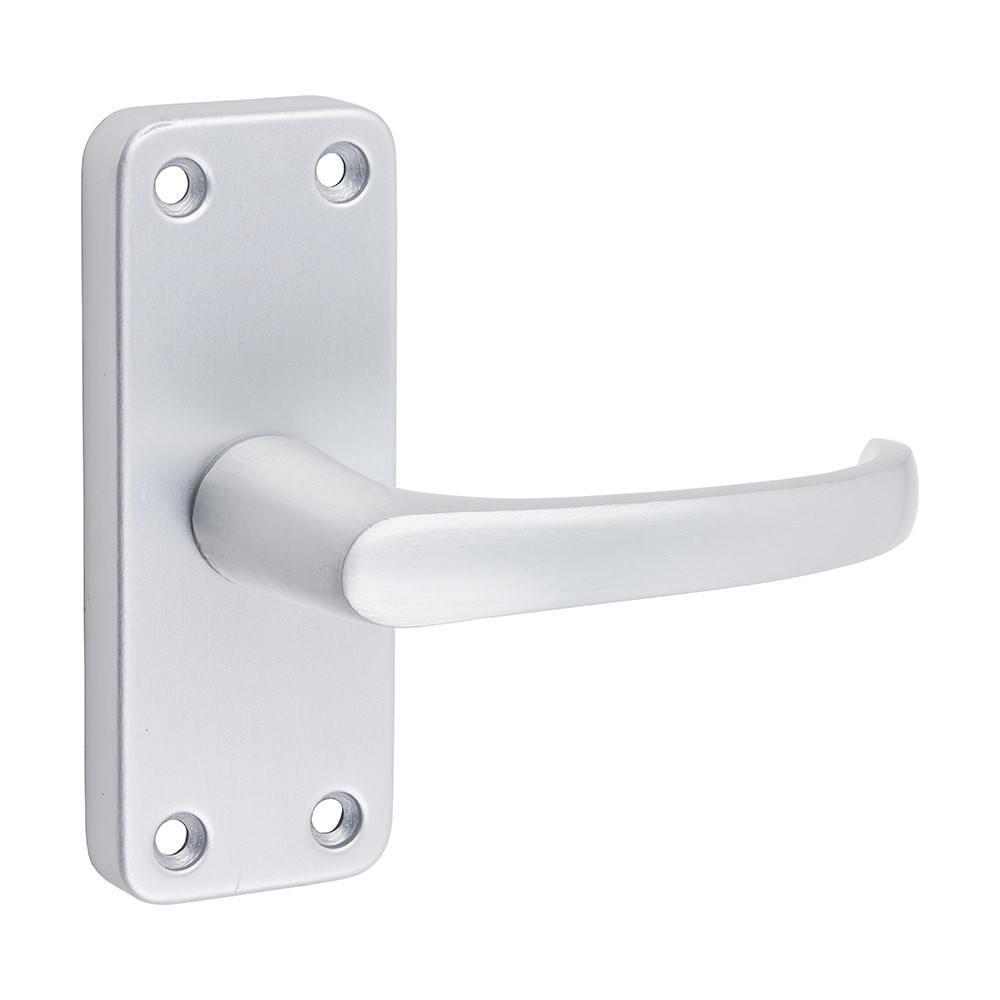 TIMCO Contractors Lever Latch Handles - Satin Anodised Aluminium 103 x 40mm (2 Pack)
