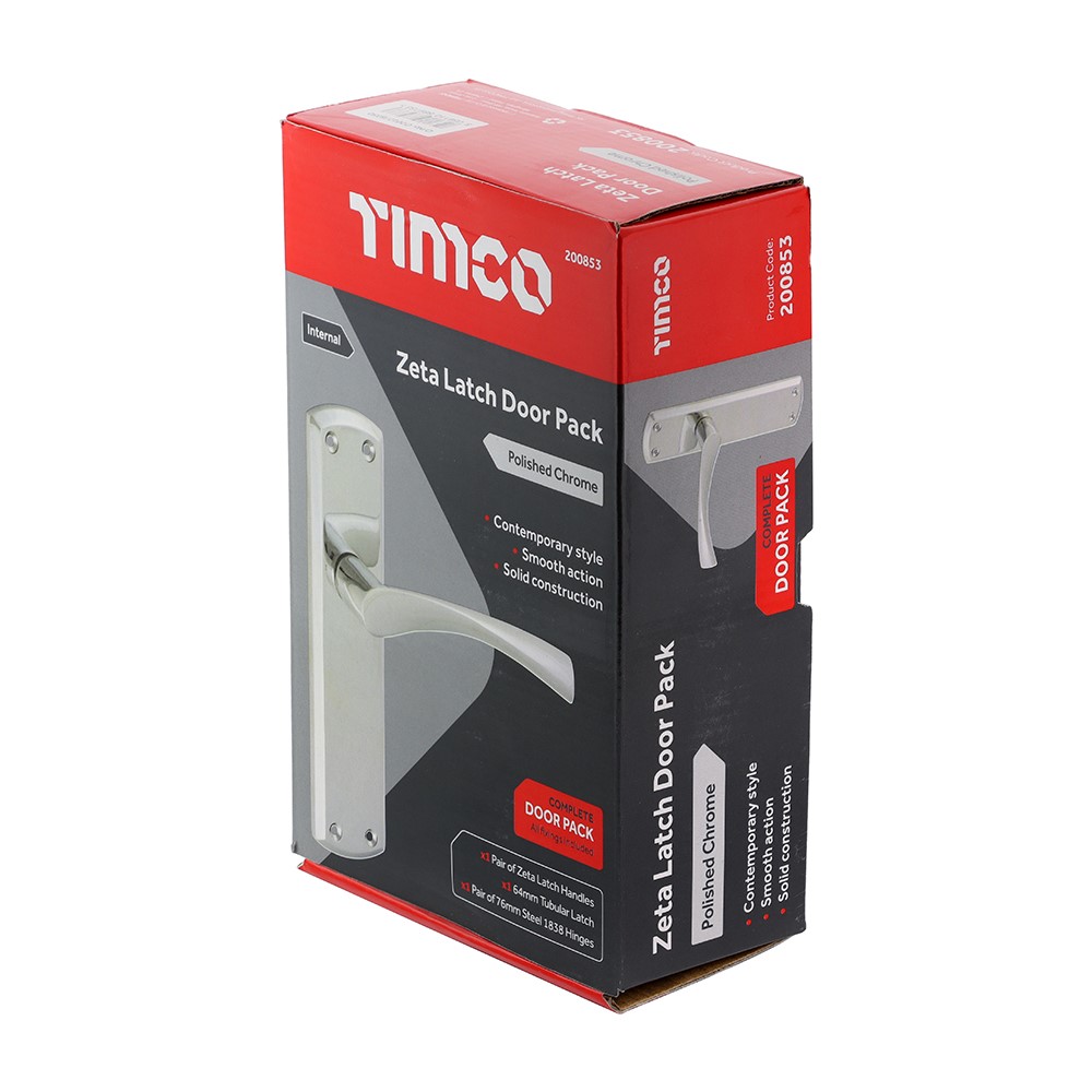 TIMCO Zeta Latch Door Pack - Polished Chrome Mixed
