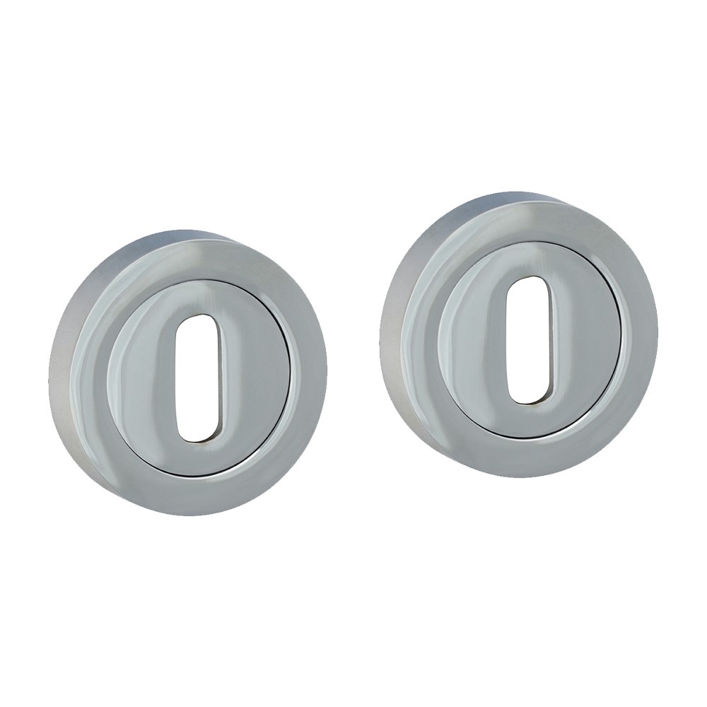 TIMCO Standard Profile Escutcheon - Polished Chrome 51mm (2 Pack)
