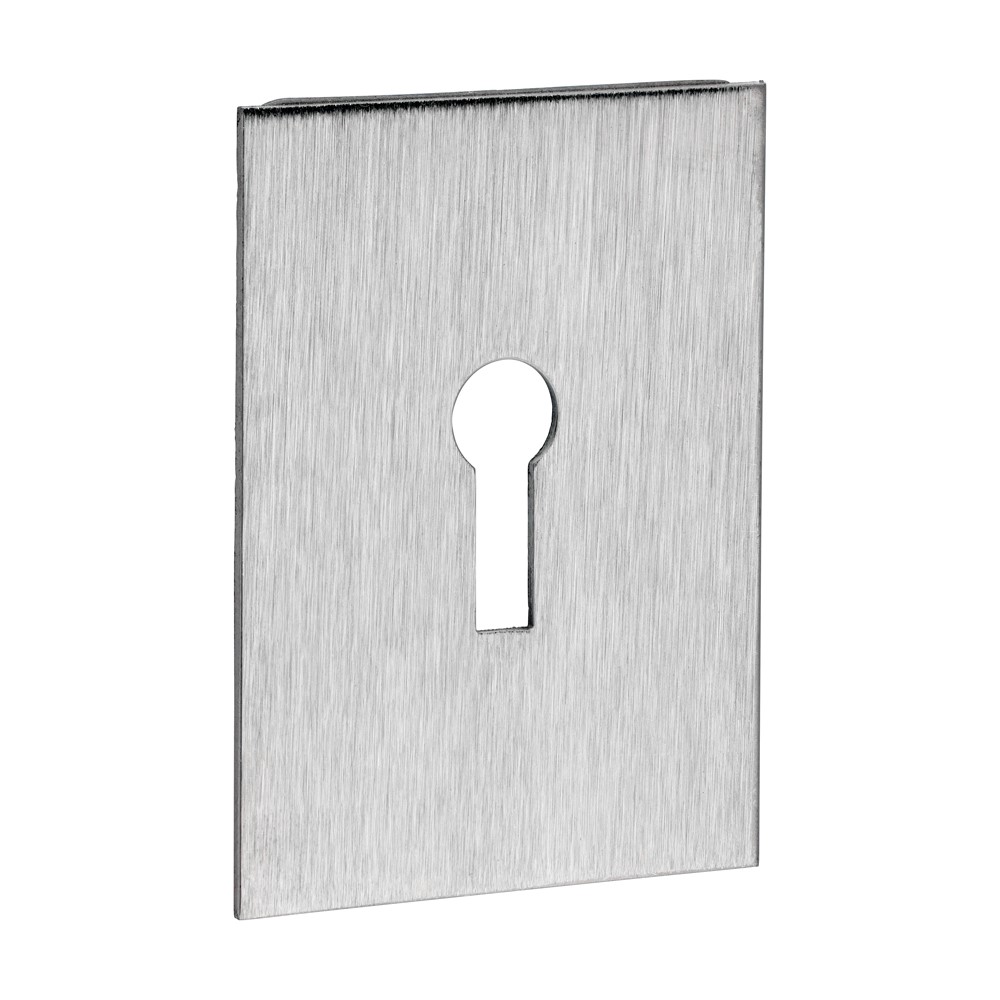 TIMCO Self-Adhesive Lock Escutcheon Oblong Satin Stainless Steel 65 x 47mm (1)