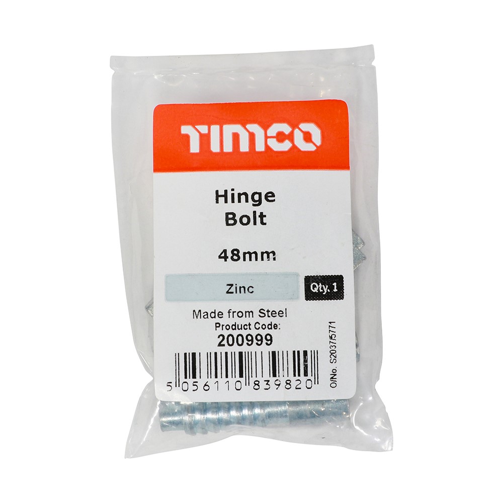 TIMCO Hinge Bolt - Zinc 48mm (2)