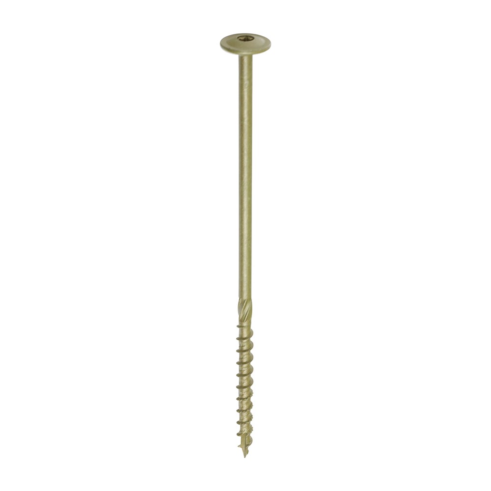 TIMCO Wafer Head Timber Screws Green 8.0 x 200mm (4 Pack)