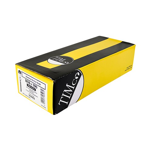 TIMCO Chemical Anchor Threaded Studs, Nuts & Washers - Hot Dipped Galvanised M20 x 260mm (4 Pack)
