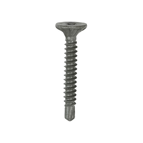 TIMCO Drywall Construction Timber Stud Cement Board Screws - PH - Countersunk Wafer - Self-Drilling - Exterior - Silver Organic 4.2 x 32mm (200 Pack)