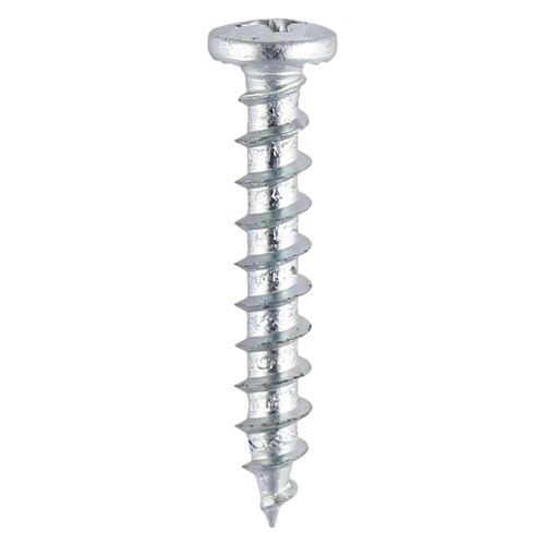 TIMCO Window Fabrication Screws - Friction Stay - Shallow Pan with Serrations - PH - Single Thread - Gimlet Point - Zinc 4.8 x 25mm (1000 Pack)