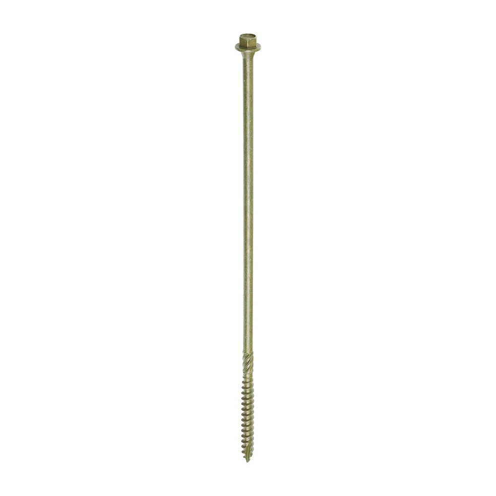 TIMCO Timber Frame Construction & Landscaping Screws - Hex - Exterior - Green Organic 6.7 x 225mm (50 Pack)