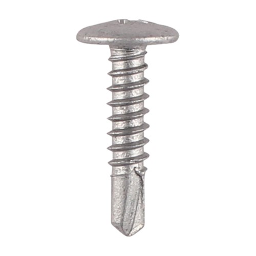 TIMCO Metal Construction Sheet & Framing Screws - PH - Low Profile Wafer - Exterior - Silver Organic 4.8 x 22mm (200 Pack)