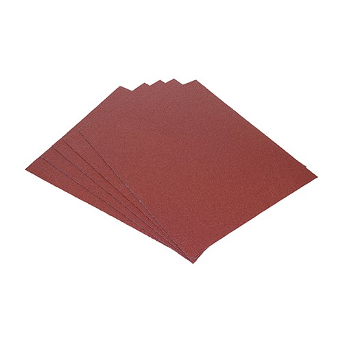 TIMCO Sanding Sheets - 80 Grit - Red 230 x 280mm (5 Pack)