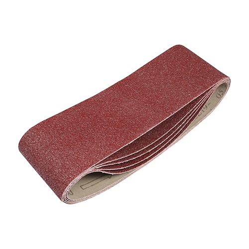 TIMCO Sanding Belts - 40 Grit - Red 75 x 533mm (5 Pack)