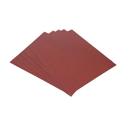 TIMCO Sanding Sheets - Mixed - Red 230 x 280mm (80/120/180) (5 Pack)