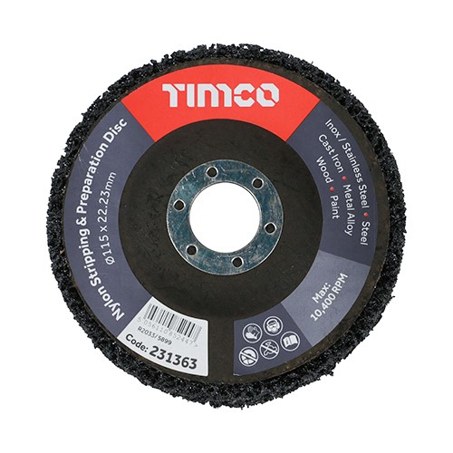 TIMCO Set of Nylon Stripping & Preparation Discs 115 x 22.23 (10 Pack)