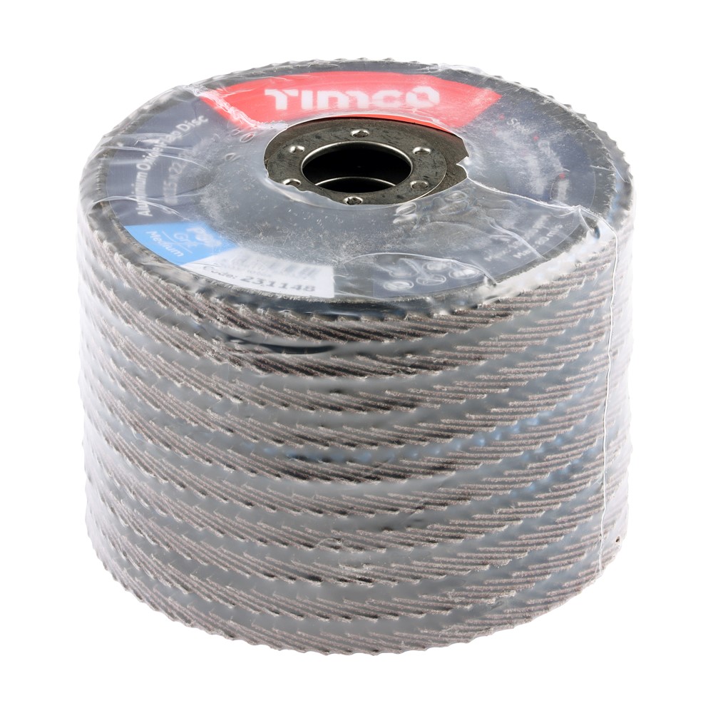 TIMCO Aluminium Oxide Flap Disc P80 Set 115 x 22.23mm (10 Pack)