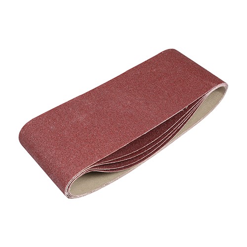 TIMCO Sanding Belts - 120 Grit - Red 100 x 610mm (5 Pack)