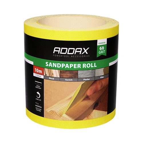 TIMCO Sandpaper Roll - 60 Grit 115mm x 10m