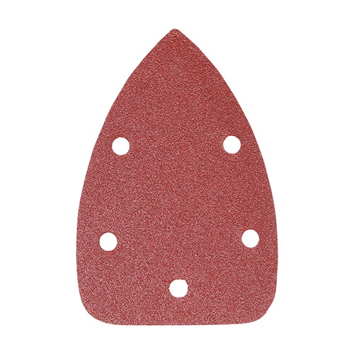 TIMCO Detail Sanding Pads - 80 Grit - Red 95 x 136mm (5 Pack)