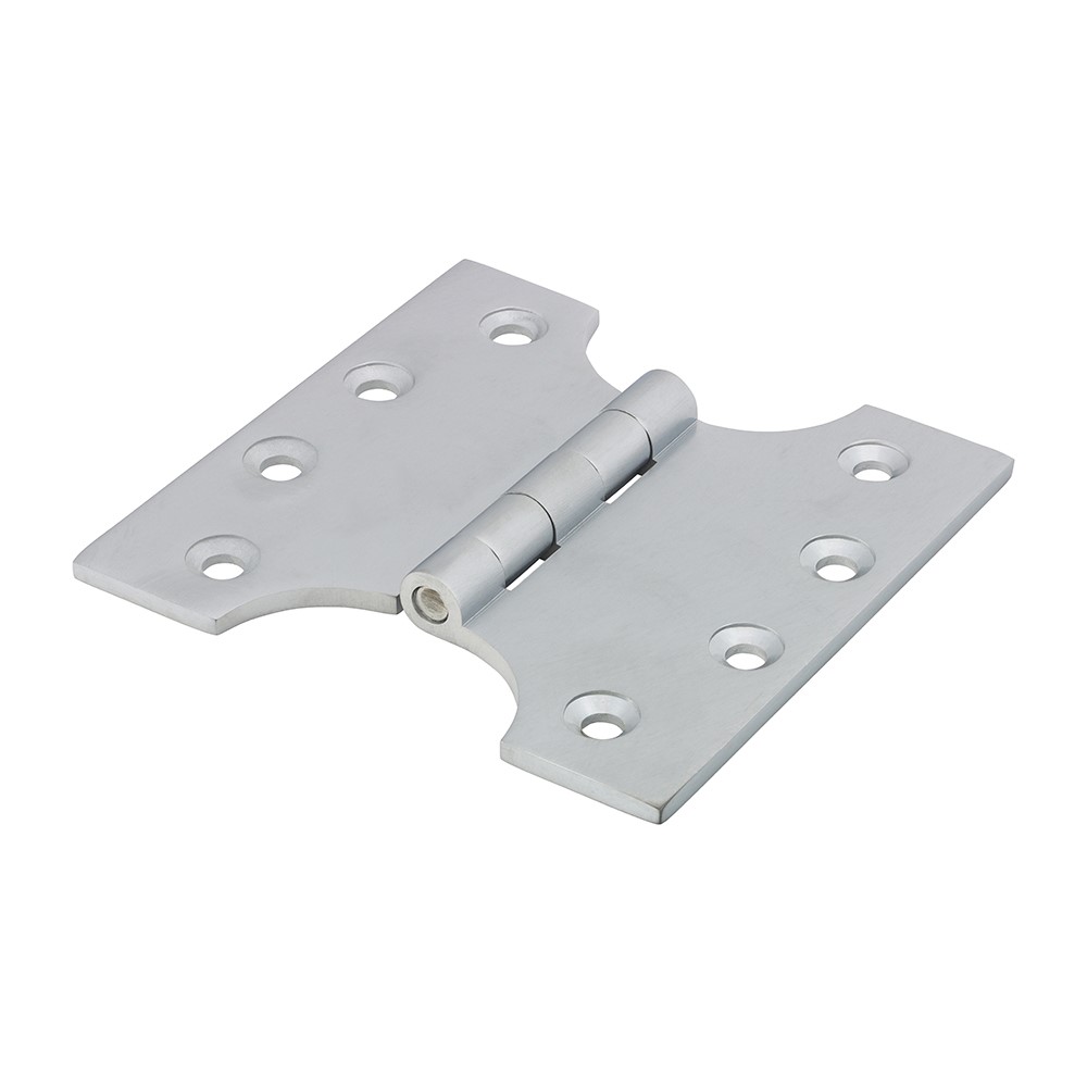 TIMCO Parliament Hinge (488) - Solid Brass - Satin Chrome 102 x 100mm (2 Pack)