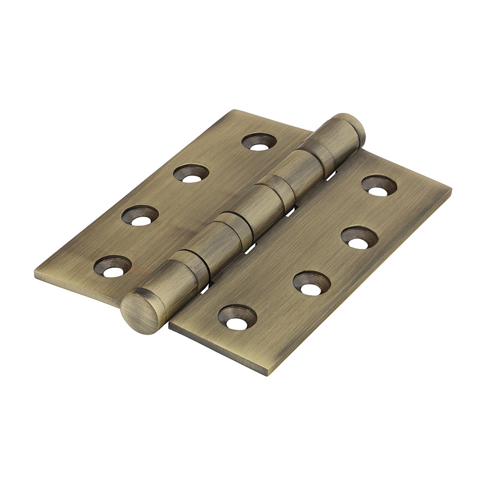 TIMCO Performance Ball Race Hinge - Solid Brass - Antique Brass 102 x 76mm (2 Pack)