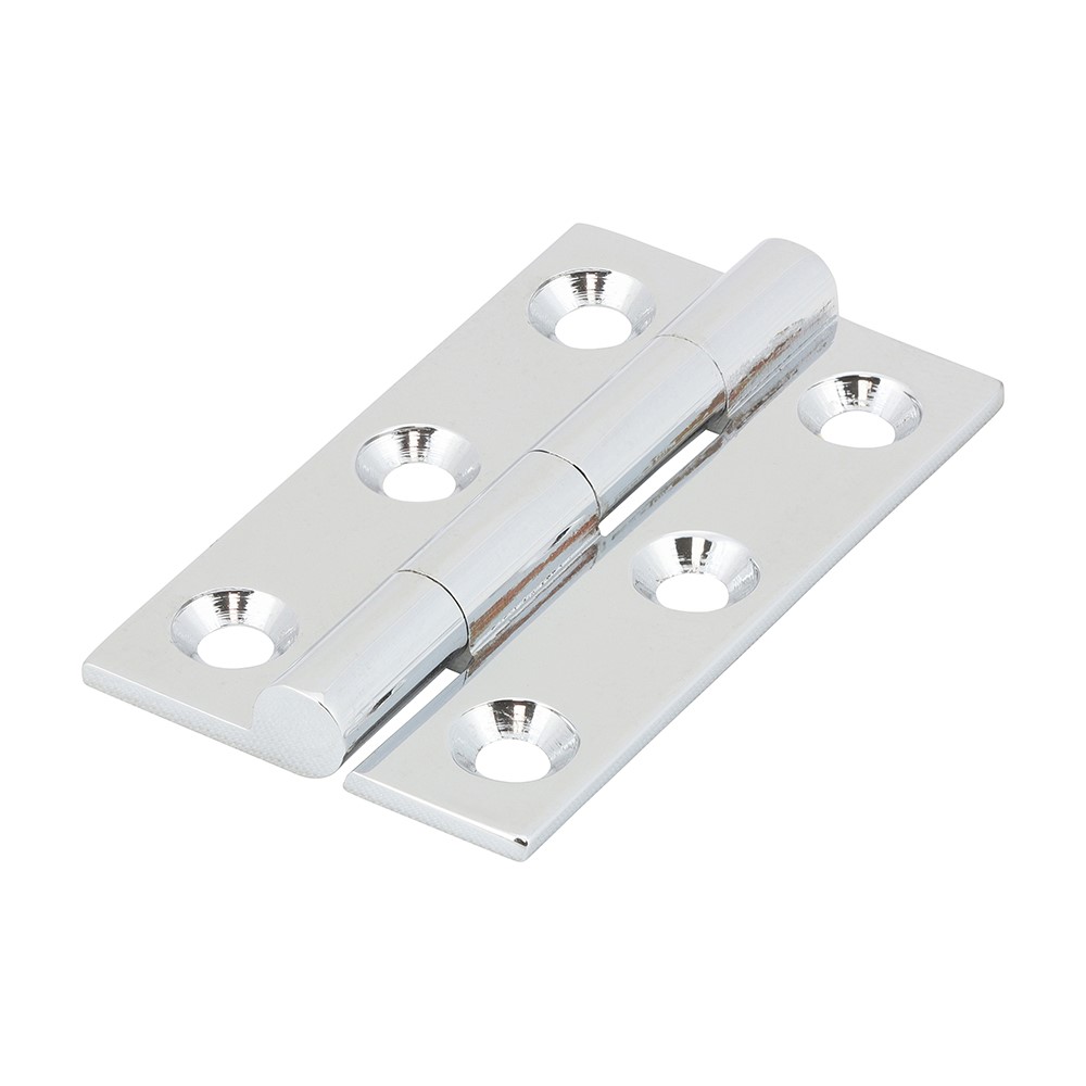 TIMCO Solid Drawn Hinge - Solid Brass - Polished Chrome 50 x 28mm (2)