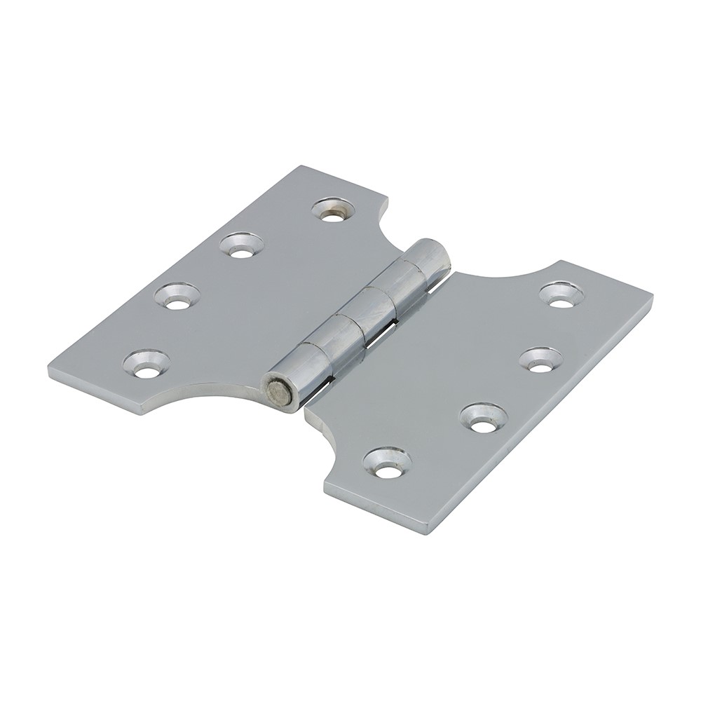 TIMCO Parliament Hinge (488) - Solid Brass - Polished Chrome 102 x 100mm (2 Pack)
