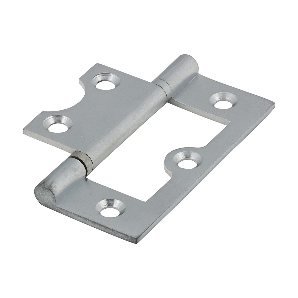 TIMCO Plain Bearing Flush Hinge - Solid Brass - Satin Chrome 60 x 41mm (2)