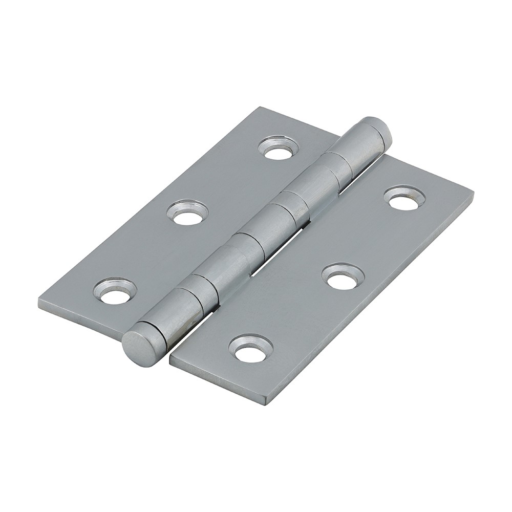 TIMCO Performance Ball Race Hinge - Solid Brass - Satin Chrome 76 x 50mm (2 Pack)