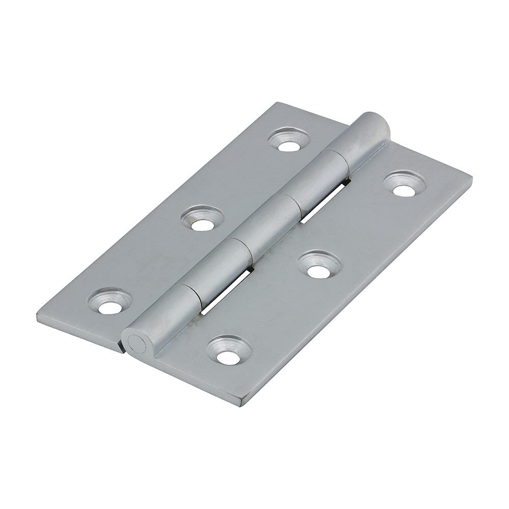 TIMCO Solid Drawn Hinge - Solid Brass - Satin Chrome 75 x 40mm (2)