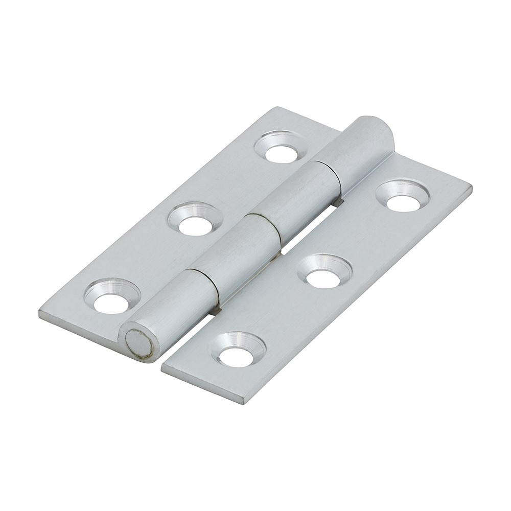 TIMCO Solid Drawn Hinge - Solid Brass - Satin Chrome 50 x 28mm (2)