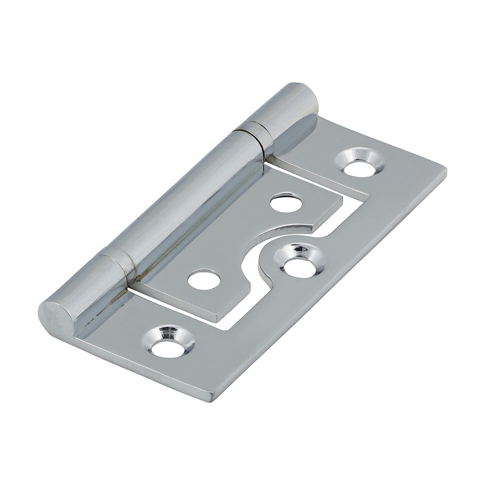 TIMCO Plain Bearing Flush Hinge - Solid Brass - Polished Chrome 60 x 41mm (2)