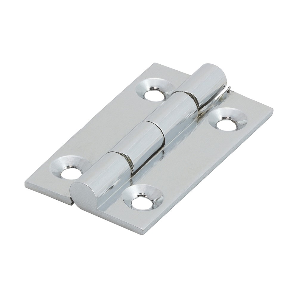 TIMCO Solid Drawn Hinge - Solid Brass - Polished Chrome 38 x 22mm (2)