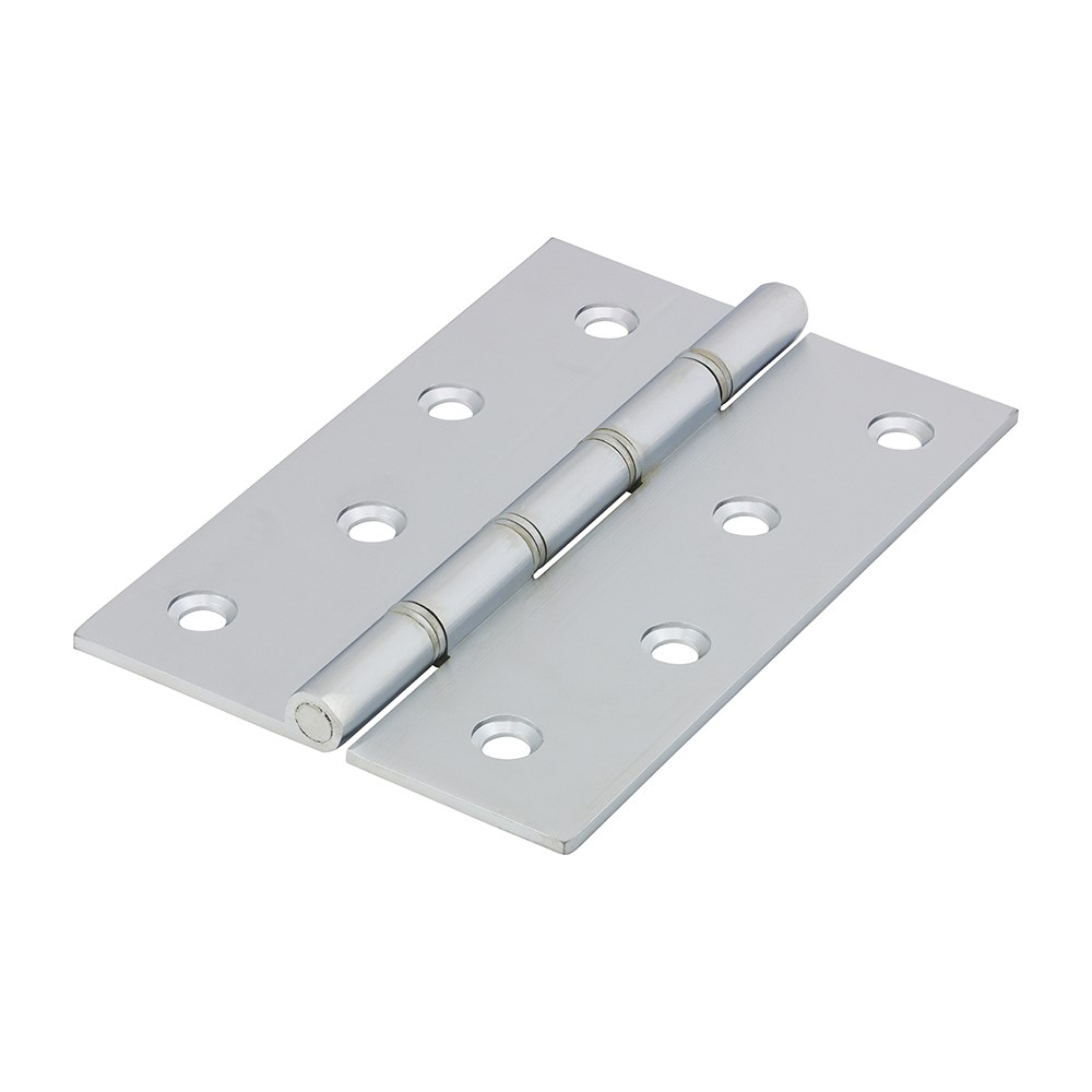TIMCO Double Steel Washered Butt Hinge - Solid Brass - Satin Chrome 102 x 67mm (2)