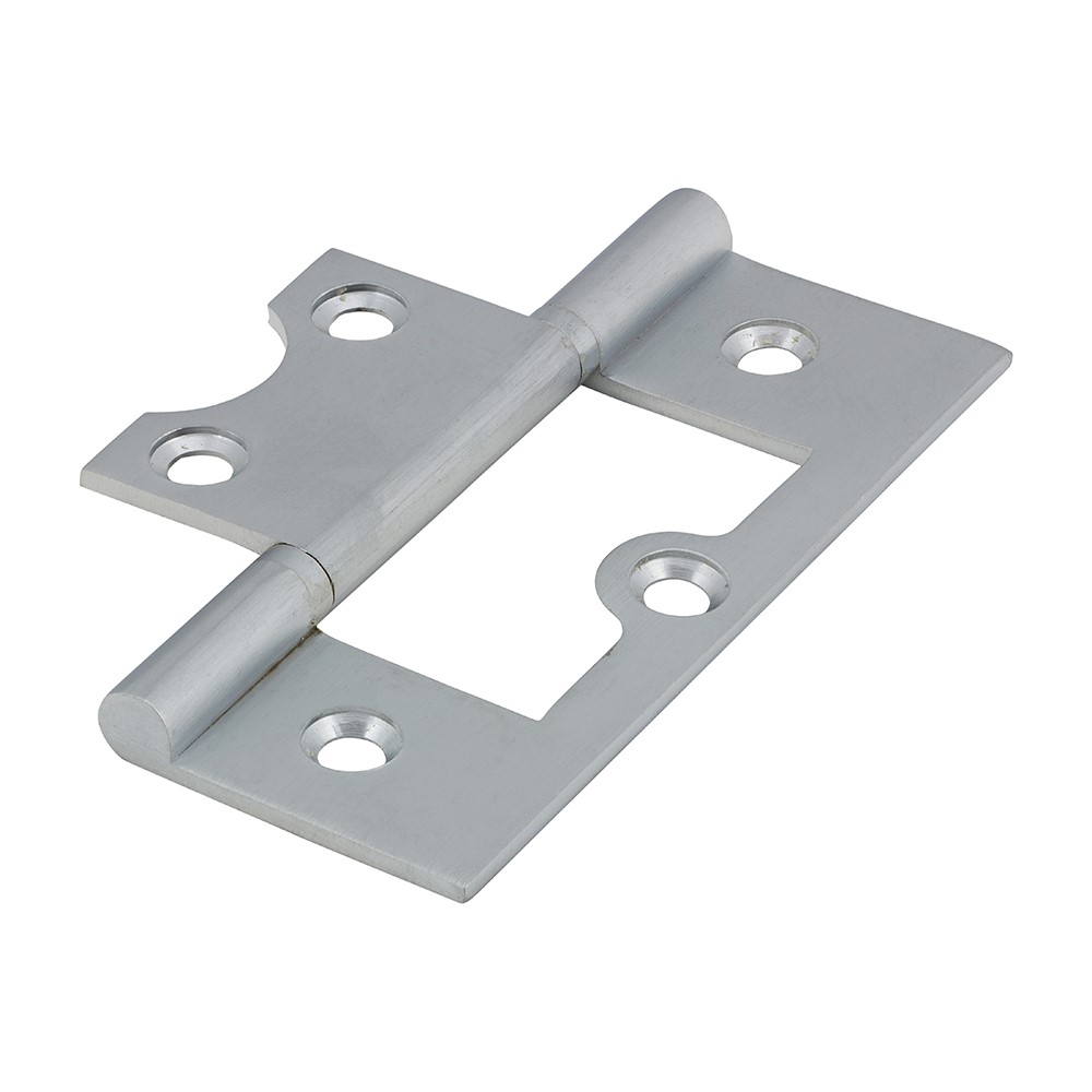 TIMCO Plain Bearing Flush Hinge - Solid Brass - Satin Chrome 75 x 50mm (2)