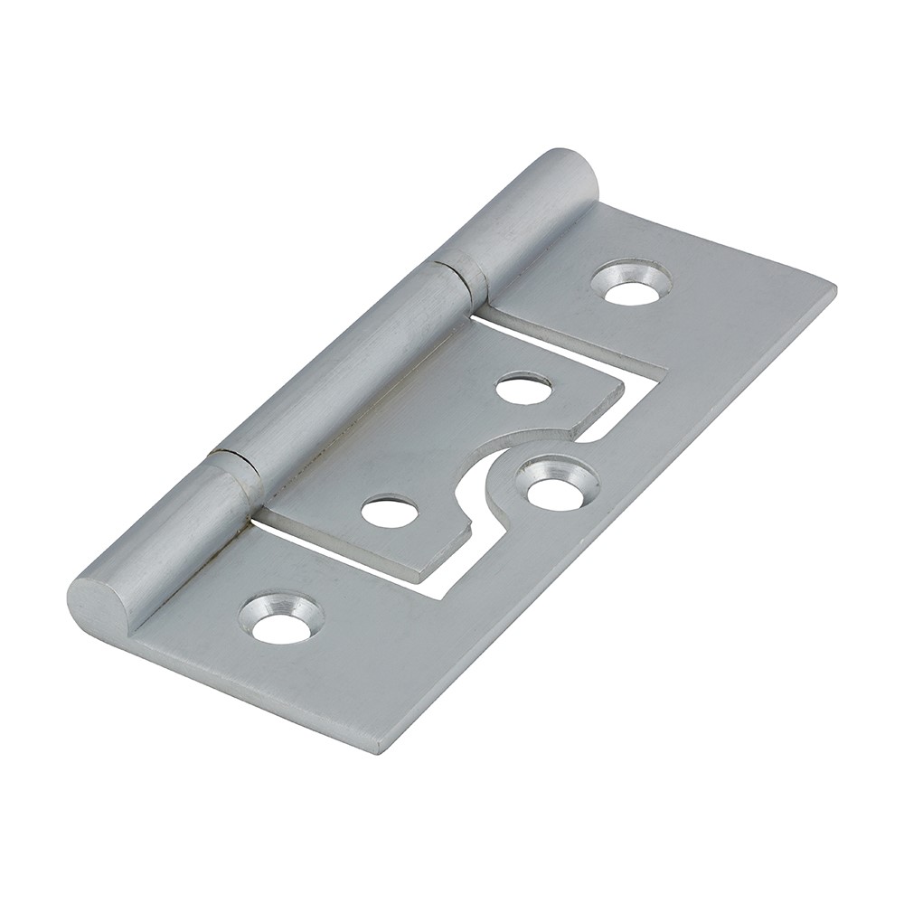 TIMCO Plain Bearing Flush Hinge - Solid Brass - Satin Chrome 75 x 50mm (2)