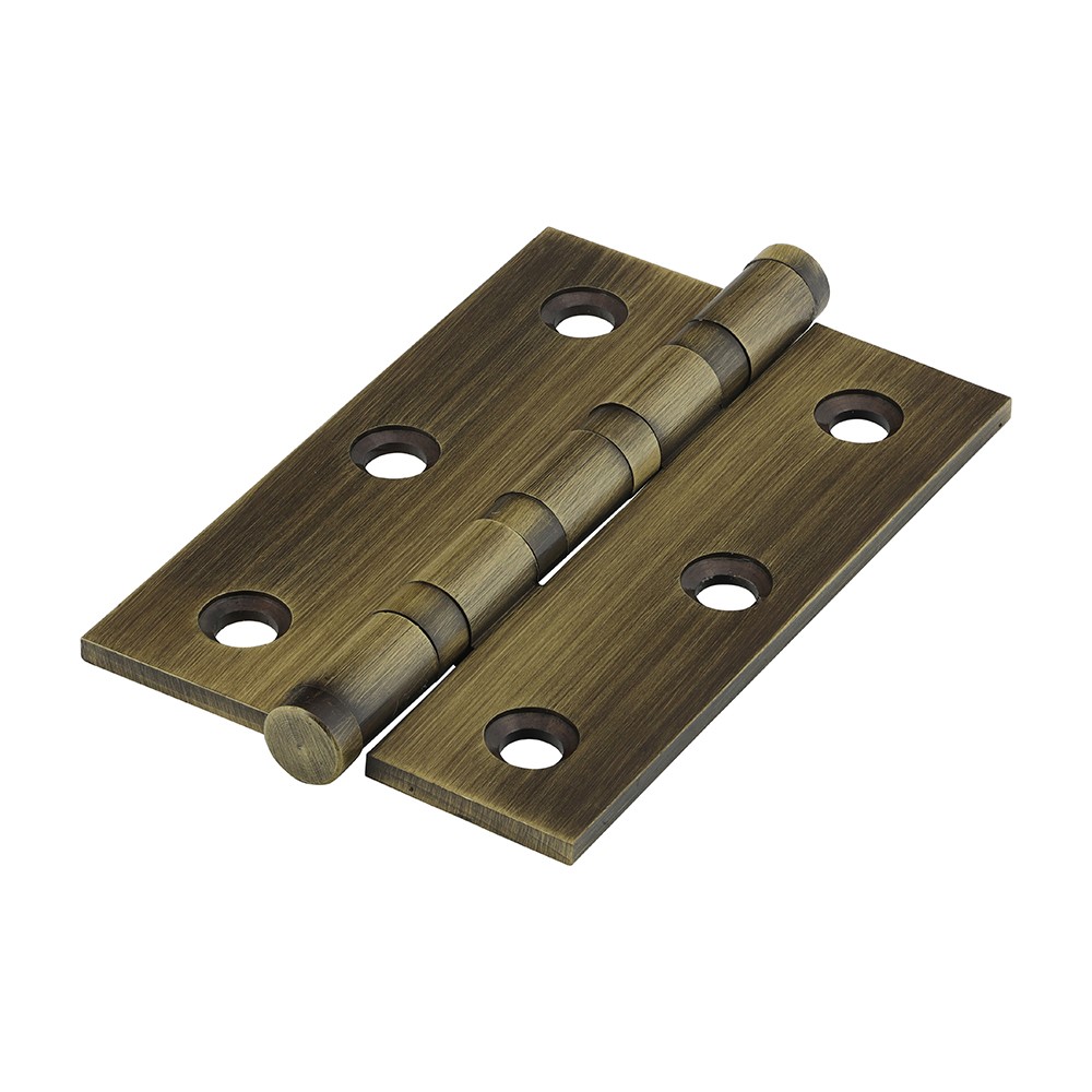 TIMCO Performance Ball Race Hinge - Solid Brass - Antique Brass 76 x 50mm (2 Pack)