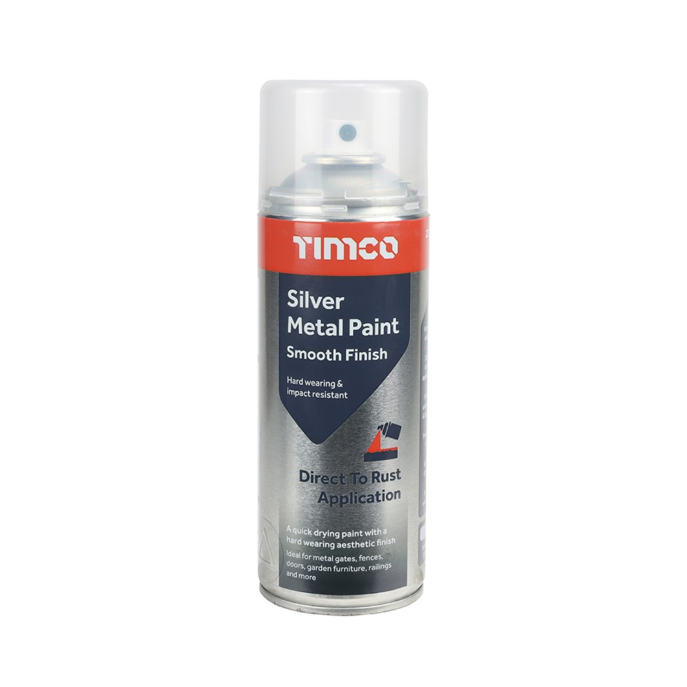 TIMCO Silver Metal Paint - Smooth Finish 380ml