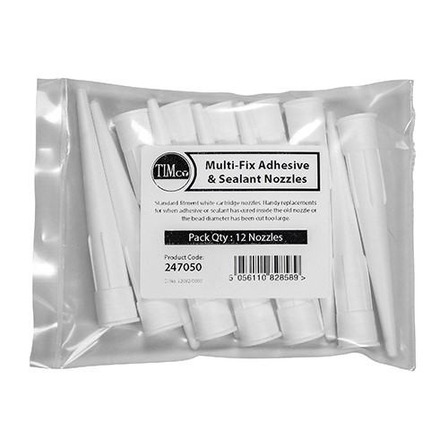 TIMCO Adhesive & Sealant Nozzles to Fit 290/300ml (12 Bag)