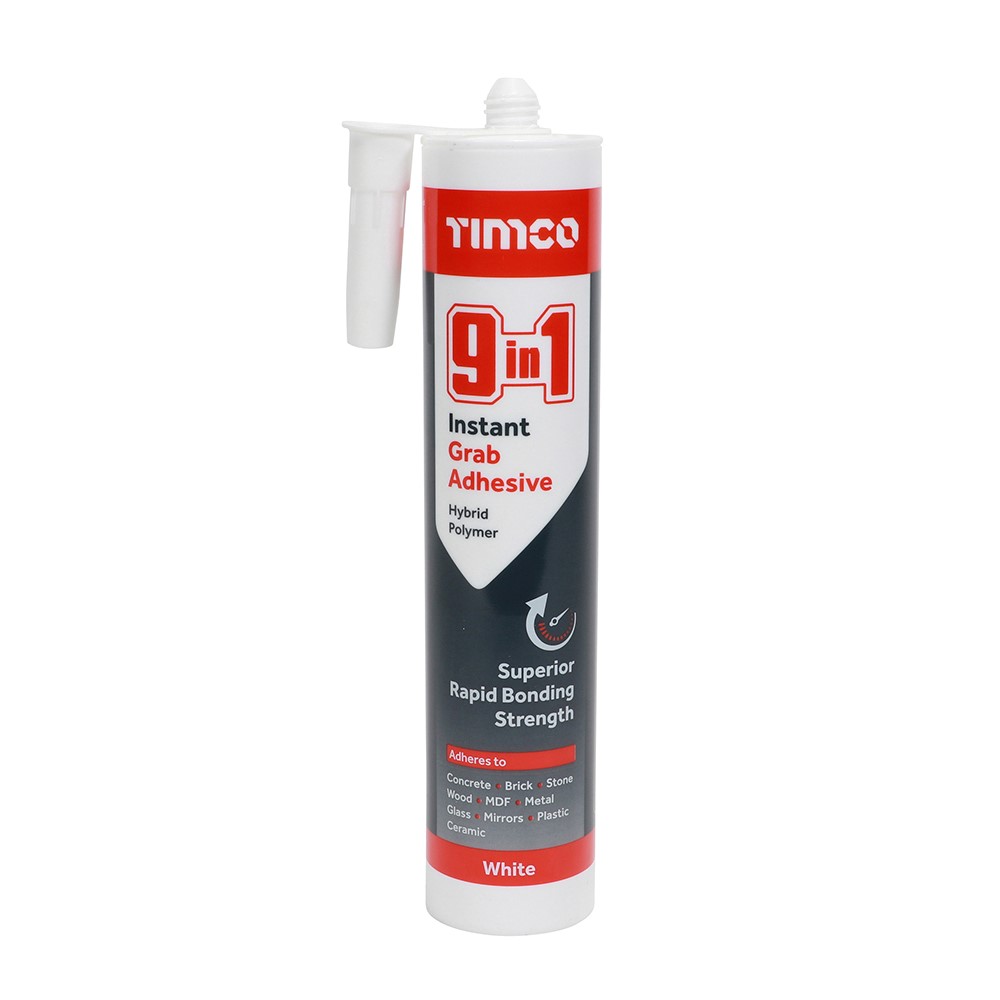 TIMCO 9 in 1 Instant Grab Adhesive - White 290ml