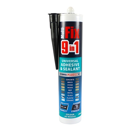 TIMCO 9 in 1 Universal Adhesive & Sealant - Black 290ml