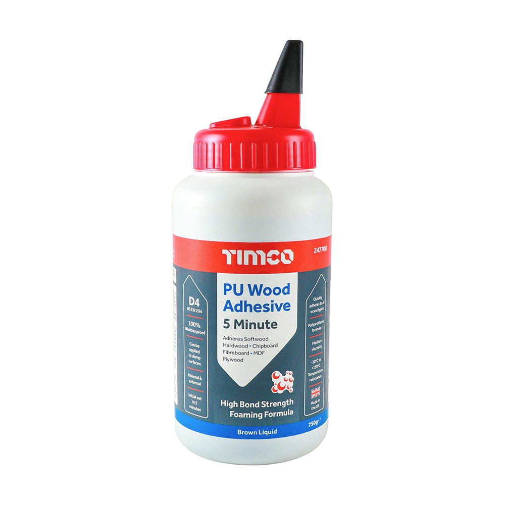 TIMCO PU Wood Adhesive 5 Minute - Liquid 750g