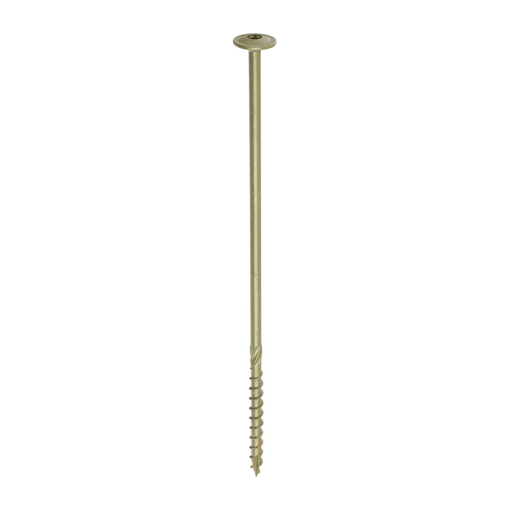 TIMCO Wafer Head Timber Screws Green 8.0 x 250mm (4 Pack)