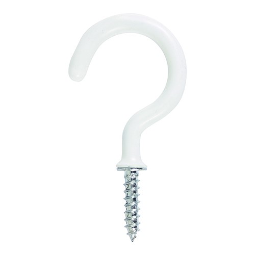 TIMCO Cup Hooks - Round - White 25mm (6)