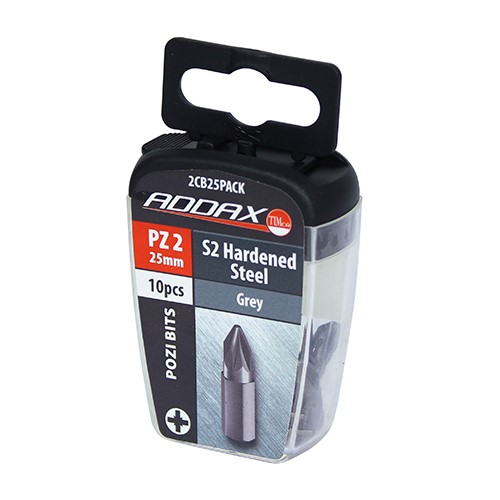 TIMCO S2 Driver Bits - PZ No.2 x 25mm (10 Pack)