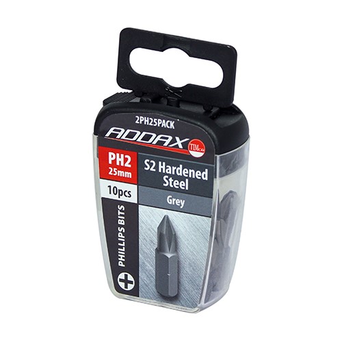 TIMCO S2 Driver Bits - PH No.2 x 25mm (10 Pack)