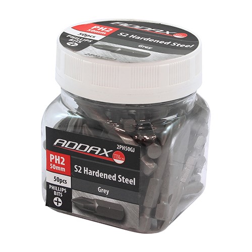 TIMCO S2 Driver Bits - PH No.2 x 50mm (50 Small Jar)