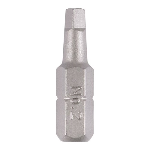 TIMCO S2 Driver Bits - SQ No.2 x 25mm (2 Pack)
