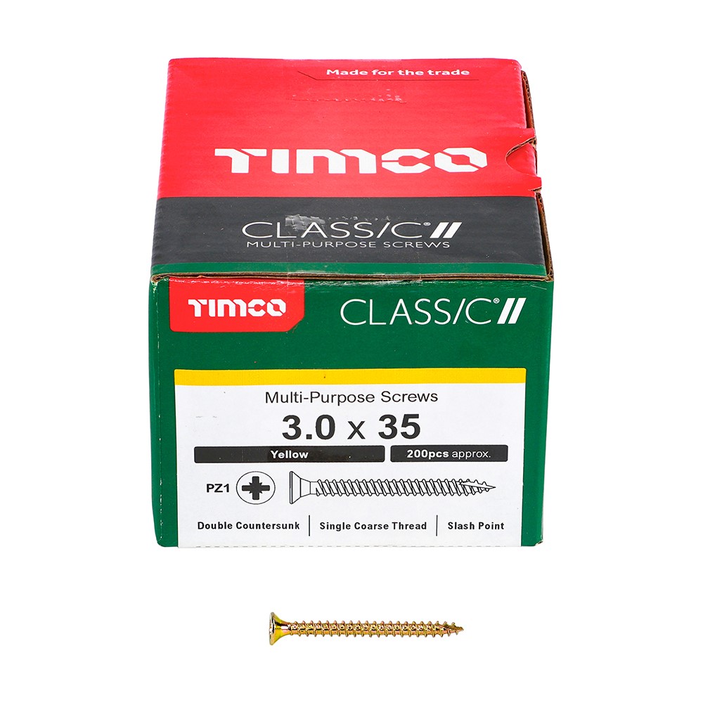 TIMCO Classic Multi-Purpose Screws - PZ - 3.0 x 35mm (200 Pack)