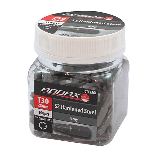 TIMCO S2 Driver Bits - TX TX30 x 25mm (100 Small Jar)